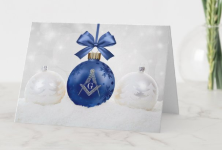 (image for) Masonic Ornament Christmas Cards 5x7 (10)